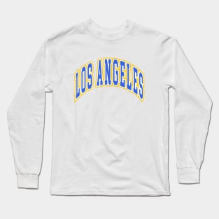 Los Angeles - Block Arch - White Blue/Gold Long Sleeve T-Shirt